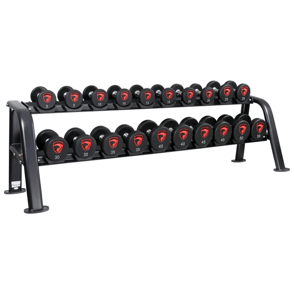 American Barbell Black Commercial Dumbbell Rack 10 Pair Kodiak