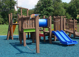 Blue GroundSmart Rubber Mulch Playground